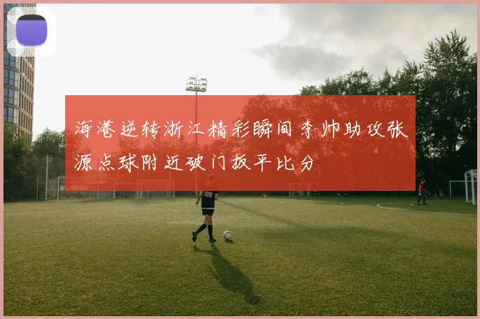 海港逆转浙江精彩瞬间李帅助攻张源点球附近破门扳平比分
